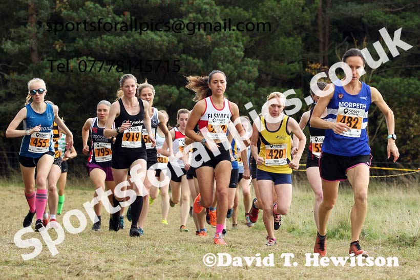 Senior womens 2021 North Eastern Harrier League, Druridge Bay. Photo: David T. Hewitson/Sports for All Pics
